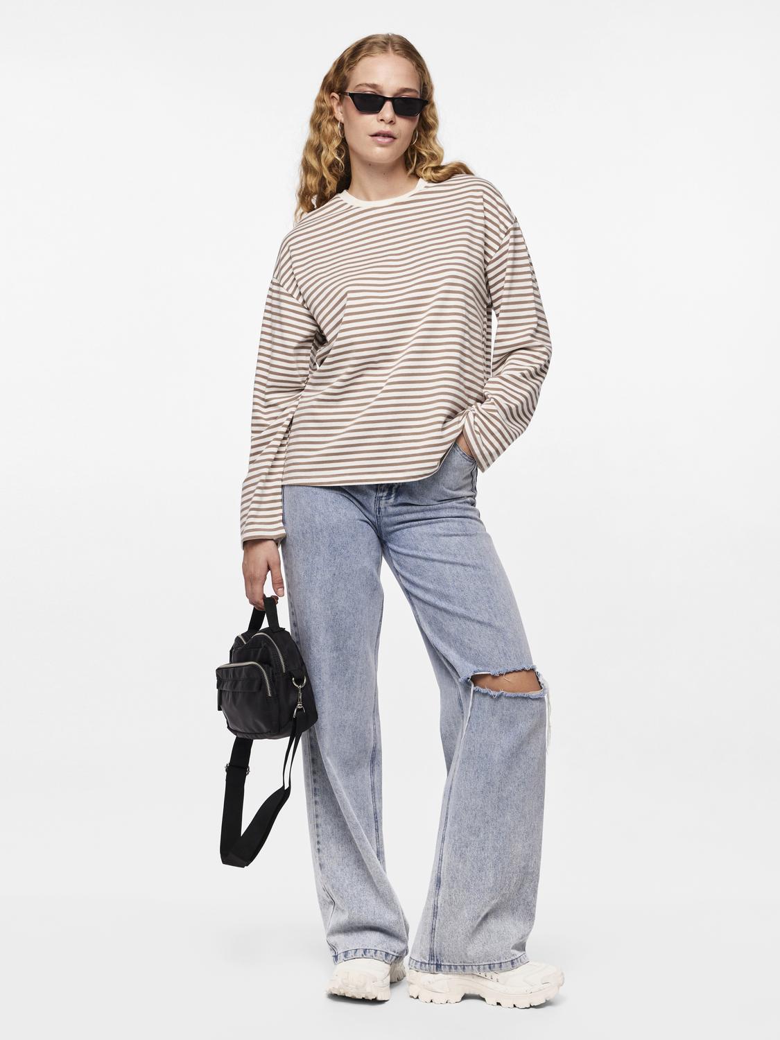 PCSADIE T-Shirt - Beige/Cloud Dancer